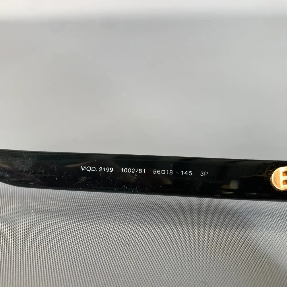 VERSACE Black Gold Solid Sunglasses